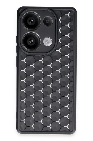 Mey İthalat®   Redmi Note 13 Pro 5G Kılıf Petek Silikon Kapak - Siyah