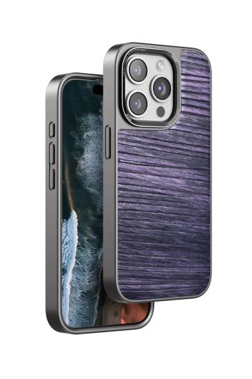 Mey İthalat®  iPhone 15 Pro Wave Kapak - Derin Mor