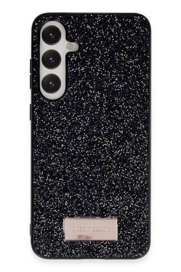 Mey İthalat®  Samsung Galaxy A55 5G Bright Simli Kapak - Siyah