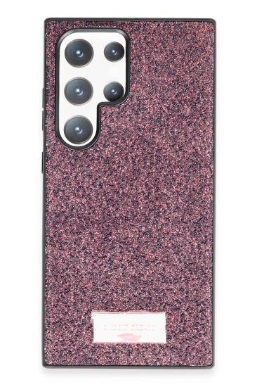 Mey İthalat®  Samsung Galaxy S23 Ultra Bright Simli Kapak - Derin Mor