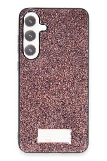 Mey İthalat®  Samsung Galaxy S24 Bright Simli Kapak - Derin Mor