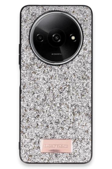 Mey İthalat®   Redmi A3 4G Bright Simli Kapak - Gümüş