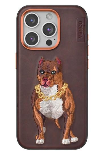 Mey İthalat®  iPhone 14 Pro Max Perma Desenli Kapak - Kahverengi