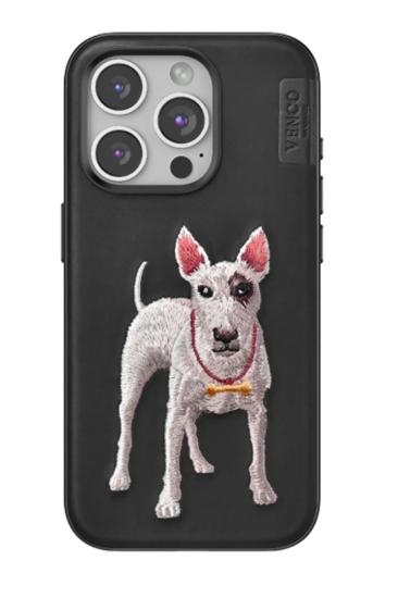 Mey İthalat®  iPhone 15 Pro Max Perma Desenli Kapak - Siyah