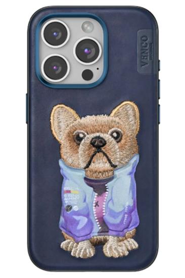 Mey İthalat®  iPhone 15 Pro Max Cute Desenli Kapak - Lacivert