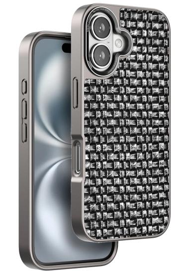 Mey İthalat®  iPhone 16 Brand Kapak - Gümüş