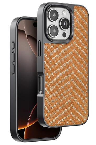 Mey İthalat®  iPhone 16 Pro Viper Kapak - Kahverengi