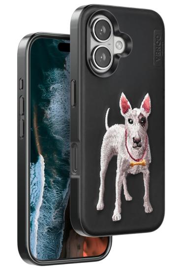 Mey İthalat®  iPhone 16 Perma Desenli Kapak - Siyah