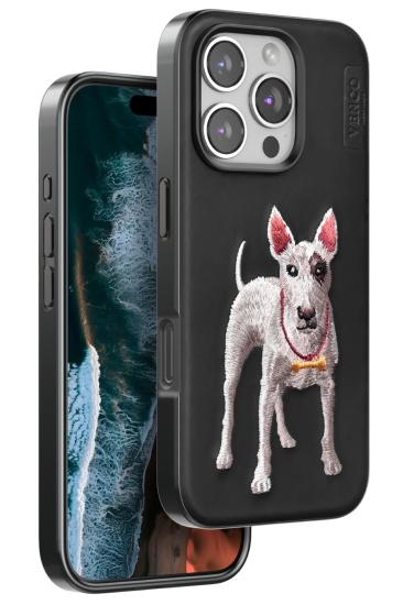 Mey İthalat®  iPhone 16 Pro Max Perma Desenli Kapak - Siyah