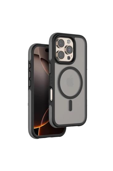 Mey İthalat®  iPhone 16 Pro Max Orbit Magsafe Kapak - Siyah