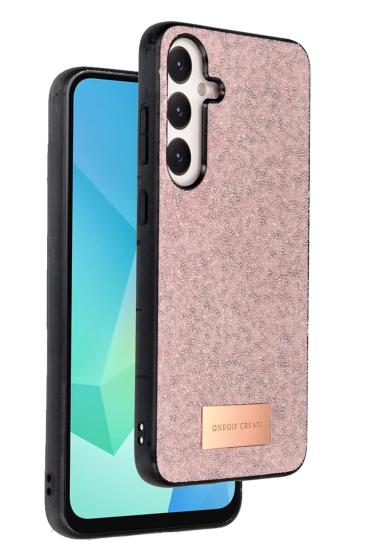 Mey İthalat®  Samsung Galaxy A16 5G Bright Simli Kapak - Pembe