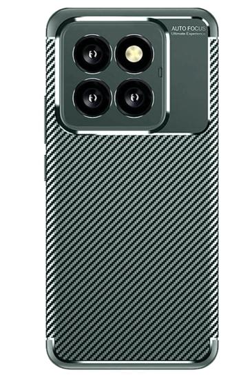 Mey İthalat®   Mi 14T Pro Kılıf Auto Focus Karbon Kapak - Koyu Yeşil