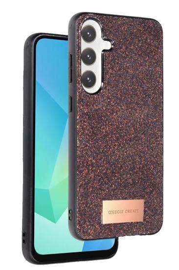 Mey İthalat®  Samsung Galaxy A36 Bright Simli Kapak - Derin Mor