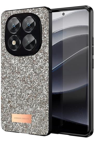 Mey İthalat®   Redmi Note 14 Pro 5G Bright Simli Kapak - Gold