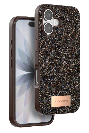Mey İthalat®   iPhone 17 Bright Simli Kapak - Gold