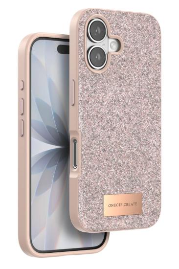 Mey İthalat®   iPhone 17 Bright Simli Kapak - Pembe