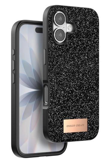 Mey İthalat®   iPhone 17 Bright Simli Kapak - Siyah
