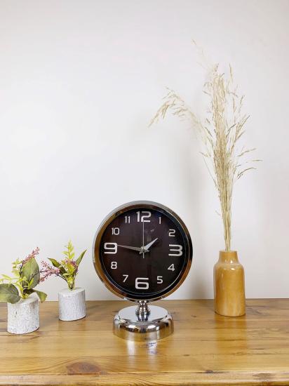 Krom Metal Tasarım Masa Saati 25×20 cm