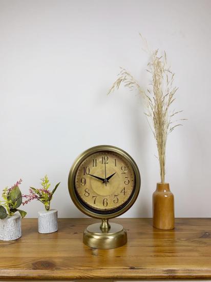 Eskitme Metal Dekoratif Masa Saati 25×20 cm