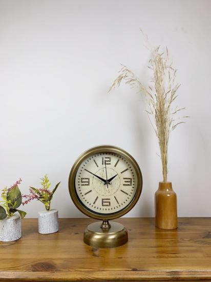 Eskitme Metal Vintage Masa Saati 25×20 cm