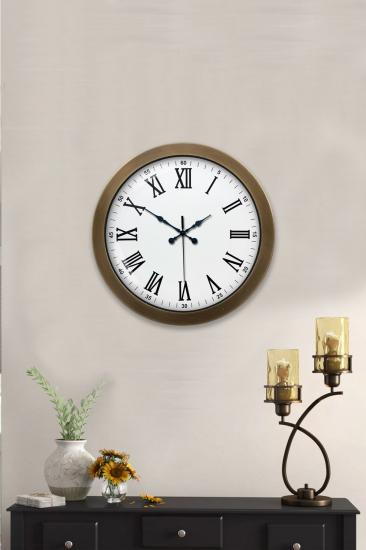 36 cm Eskitme Metal Roma Rakamlı Duvar Saati