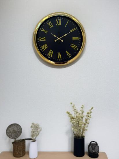 Noble Gold Black 40 Cm Metal Duvar Saati