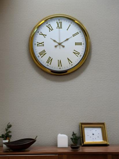 Royal White Gold 40 Cm Metal Duvar Saati