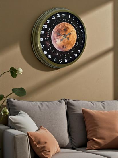 40 Cm Eskitme Metal 24 Saat Göstergeli Özel Tasarım Duvar Saati