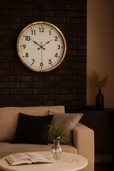 Gold Standart 52 Cm Metal Zarif Duvar Saati