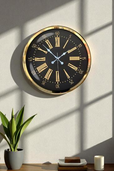 Prime Aurea Gold 52 Cm Metal Duvar Saati