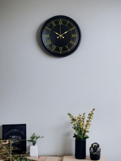 36 Cm Siyah Dekoratif Duvar Saati