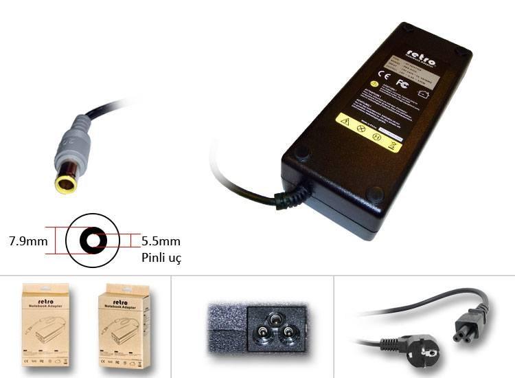 Sylar RETRO Ibm Lenovo 135W Yuvarlak Pinli Uç Notebook Adaptör RNA-IB12