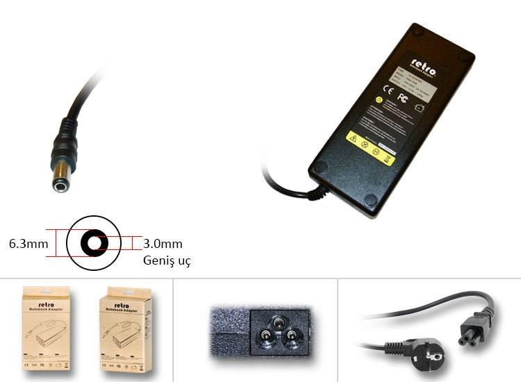 RETRO Dynabook 19V 6.3A 120W Geniş Uç Notebook Adaptör RPA-AC071