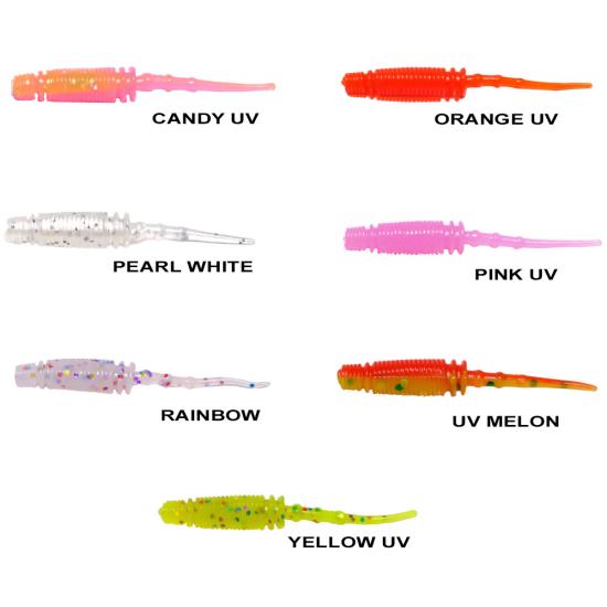 Ryuji Rock Worm 4cm Kokulu Silikon Yem (12 adet)