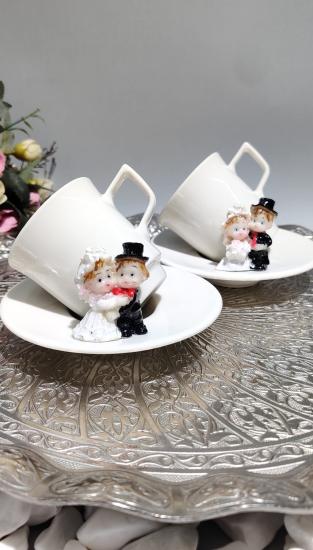 KİRLİNOVA® GELİN DAMAT 2’Lİ PORSELEN FİNCAN TAKIMI