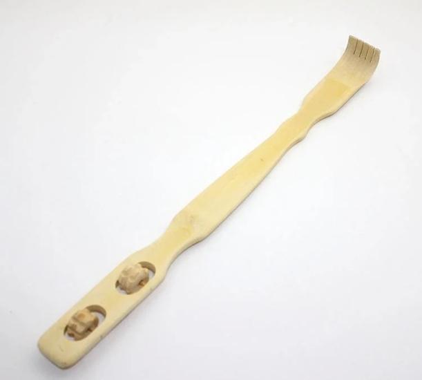 Ahşap Sırt Kaşıma ve Masaj Aparatı - 46x4 cm Doğal Ahşap Ergonomik Tasarım