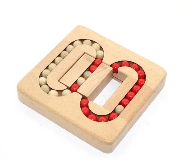 Ahşap Eğitici Rubik Küp Oyunu - 12 cm Montessori Zeka ve Strateji Oyuncağı