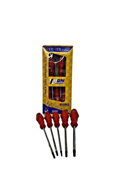 5 Parça Torx Tornavida Seti | T15 T20 T25 T30 T40 Teknik Tamir Seti