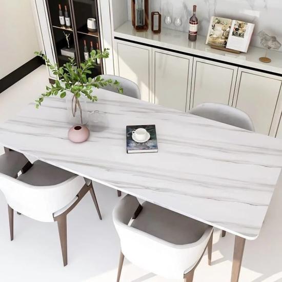 Açık Mermer Desenli Yapışkanlı Folyo - 60 cm x 5 mt Su Geçirmez Kaplama Kağıdı