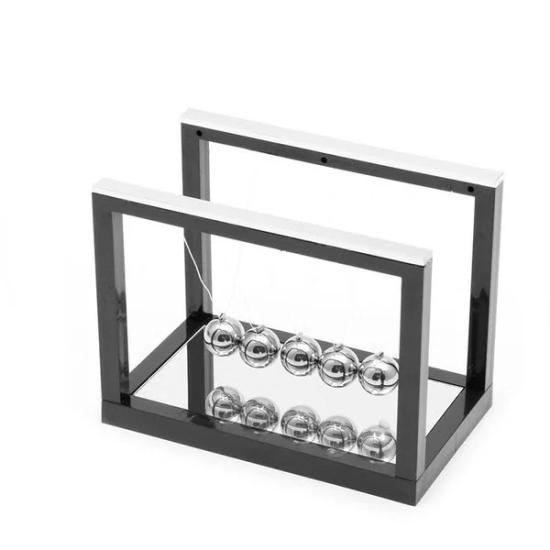 Aynalı Masaüstü Denge Topları - Dekoratif Metal Stres ve Hareket Balansı