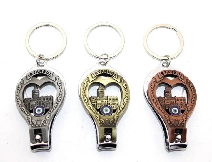 İstanbul Temalı Metal Tırnak Makası | 6 cm Hediyelik Dekoratif Tırnak Makası