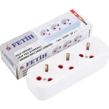 Üçlü Priz Boş Kasa Topraklı Çoklu Priz Gövdesi Dayanıklı Elektrik Montaj Kasası