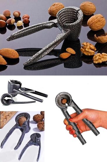 2’li Ceviz ve Fındık Kıracağı Seti - Paslanmaz Metal Döküm Pratik Mutfak Gereci