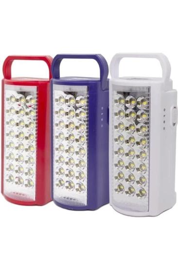 24 Ledli 80 Saat Yanan Powerbank Özellikli Şarjlı Akülü Işıldak ve El Feneri