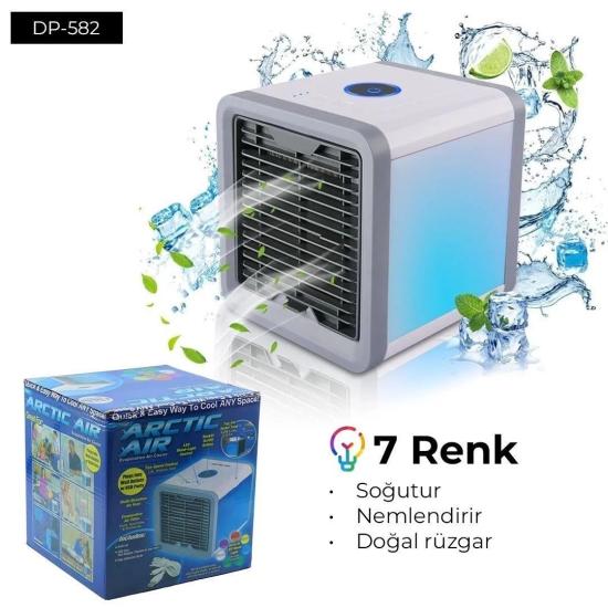 Dempower Masaüstü Kare Fan - Taşınabilir USB Girişli Mini Hava Soğutucu Fan