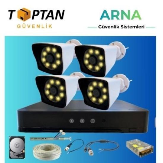 4 Warm LED Kameralı 1 Tb HDD Dahil Güvenlik Seti