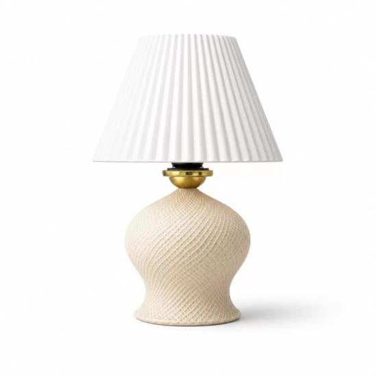 Luxury Tasarımlı Abajur – Yatak Odası Ve Çocuk Odası İçin Dekoratif Aydınlatma 31x45 Cm Alt Krem