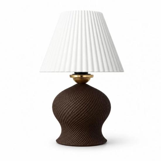 Luxury Tasarımlı Abajur – Yatak Odası Ve Çocuk Odası İçin Dekoratif Aydınlatma 31x45 Cm Alt Kahverengi