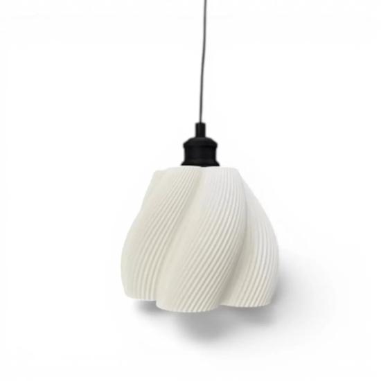 İskandi̇nav Luminaura Tekli Beyaz Sarkıt Avize – Salon Ve Oturma Odası Aydınlatması 23 X 18 Cm Beyaz