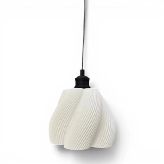 Luminaura Tekli Beyaz Sarkıt Avize – Salon Ve Oturma Odası Aydınlatması 60cm Beyaz